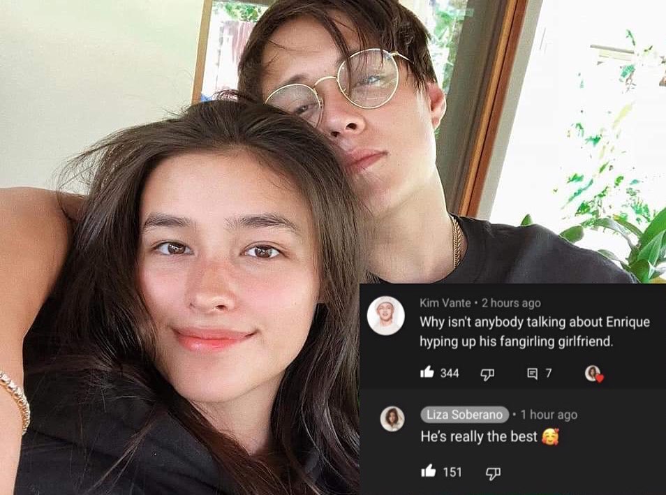 “He’s really the best” -Hopie @lizasoberano 😍😍😍 MOST SUPPORTIVE BOYFRIEND AWARD GOES TO Quenito! @itsenriquegil 🥺👉👈