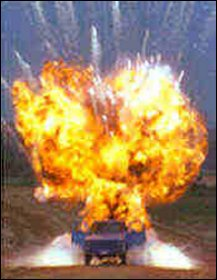 Vialls in 2004 article revealed when US Special Forces loaded two light trucks with 1000 lb ANFO each & then filmed detonation w/high-speed cameras, the film showed a clear air gap between vehicle chassis & the road in both cases12/ http://web.archive.org/web/20051208084823/http://www.vialls.com/myahudi/embassynuke.html