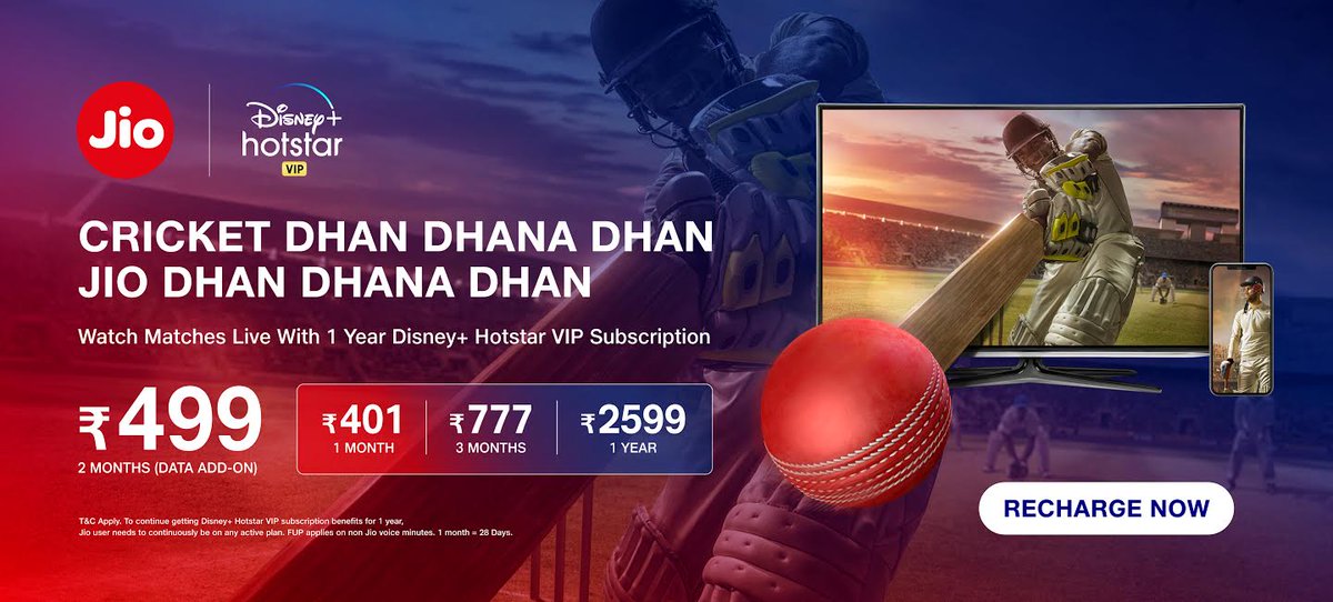 Jio introduces packs to watch live IPL matches  DeshGujarat
