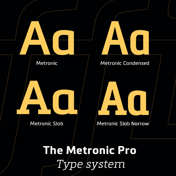 mostardesign's tweet image. The Metronic Pro type system. It consists in 4 styles with Metronic Pro and Metronic Condensed (31 fonts -> sans serif) + Metronic Slab & Metronic Slab Narrow (24 -> slab serif)
#
#
#typesystem #slabserif #fontfamily #typography #typedesign #superfontfamily #fonts