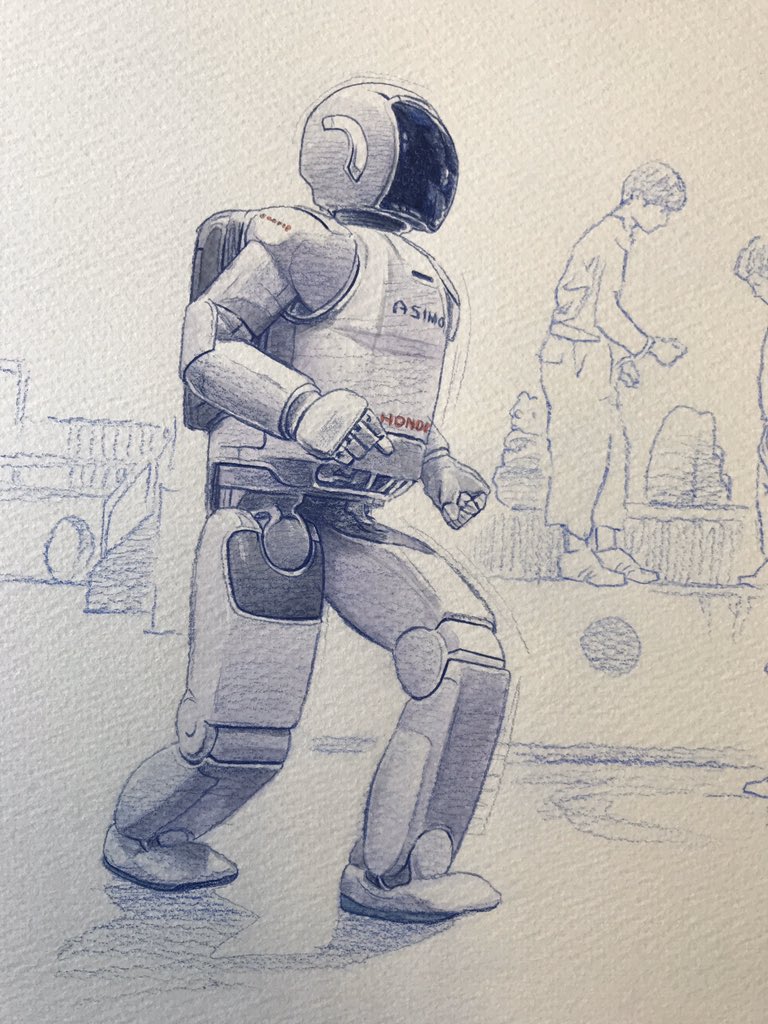 昔描いたhonda求人広告用イラスト ゴリゴリのリアルイラストより描き流す感じを 仲村滋のイラスト