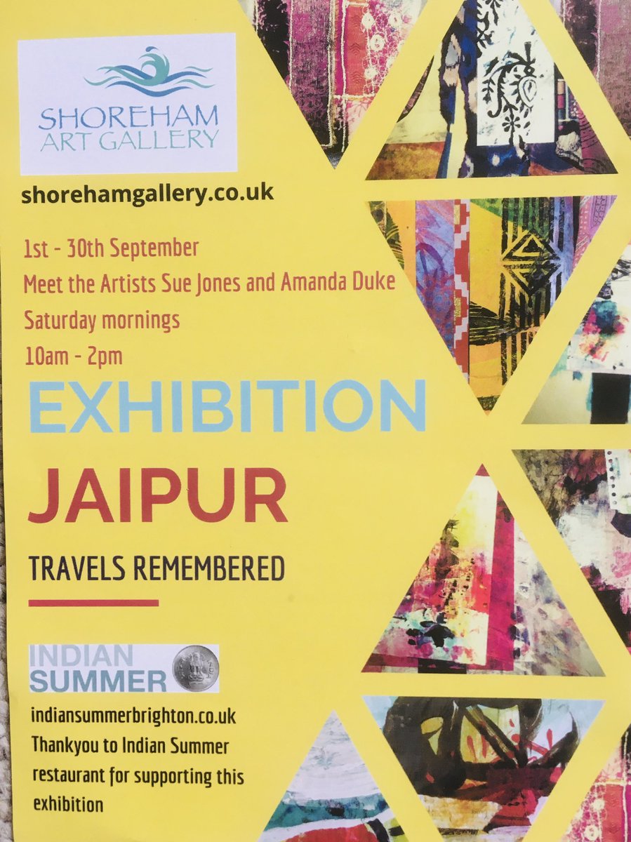 ShorehamArt's tweet photo. One for the diary! Exciting colourful exhibition @ShorehamArt all through September with amazing raffle prizes to be won see web for more info https://t.co/LfJC0iK4VC #indiansummerrestaurant #thehealthshack #hectorsshed #caratscafe #kerrystearooms #domlucacoffee #360gym https://t.co/uzEzlTcRR5