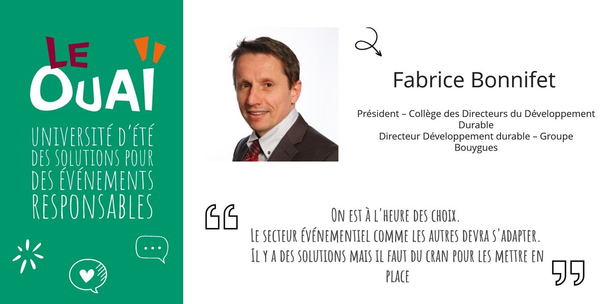 #BestQuotes Témoignages pour faire des événements #ZéroNetCarbone sur #LeOUAI 
🌿La prise de conscience écologique est là, passons aux actes !