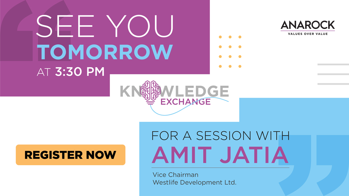 Get the latest insights on #IndianRetail #Register for our upcoming #webisode with Amit Jatia, Vice Chairman, Westlife Development and Anuj Kejriwal - MD & CEO, ANAROCK Retail. #SaveTheDate #WebinarWednesday #zoomwebinar  Click to register: bit.ly/2YeUaQ9 #seeyouthere