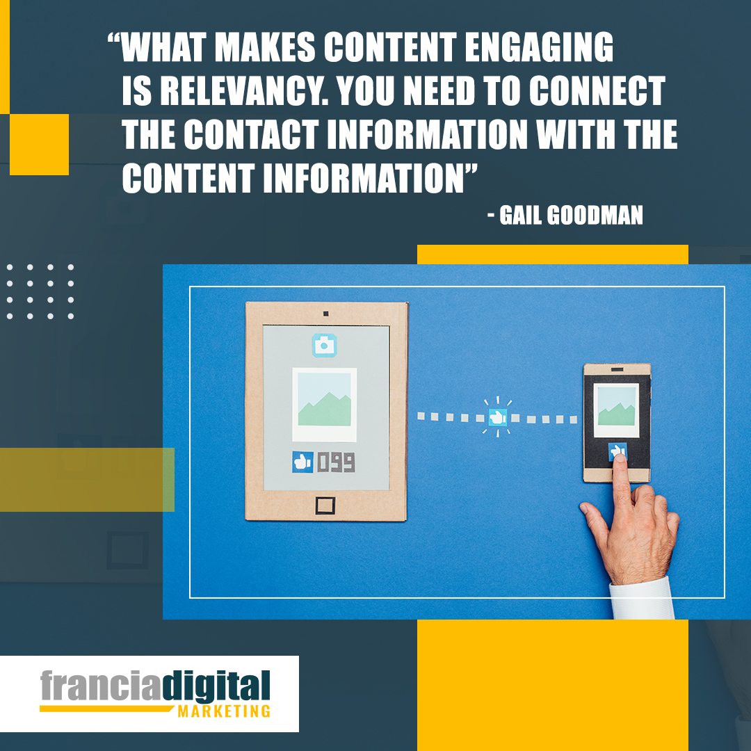 The best way to talk and connect with your audience is to provide them relevant information. Be the first one to provide your audience what they need to know. Be relevant. 

Learn more by reading the full article here:  bit.ly/twfdmrmce
