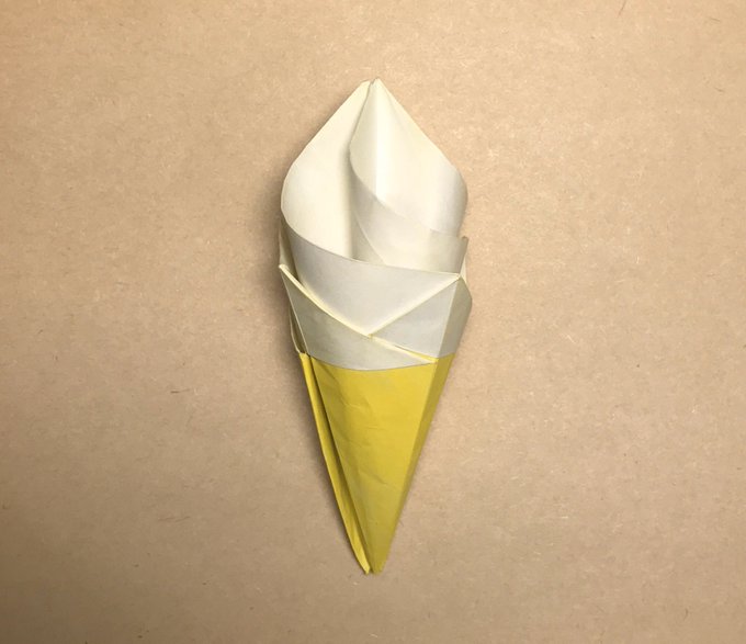 最も選択された ソフトクリーム 折り紙 立体 無料の折り紙画像