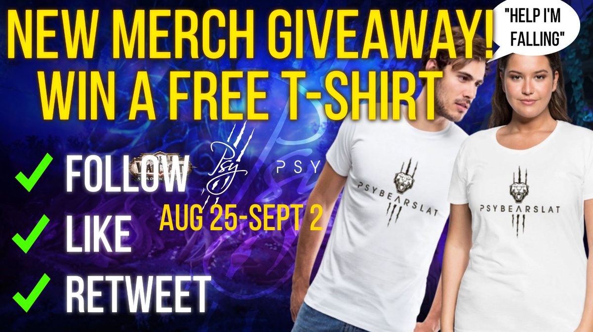🎉Celebrating the launch of the OFFICIAL Psybearslat Merchandise Store! 🎉

Win a Free GAMER T 🥵

✅Follow
✅Like
✅Retweet

Giveaway Aug 25 - Sept 2. 

or

Shop NOW: shop.spreadshirt.co.uk/psybearslat/
15% off Promo.