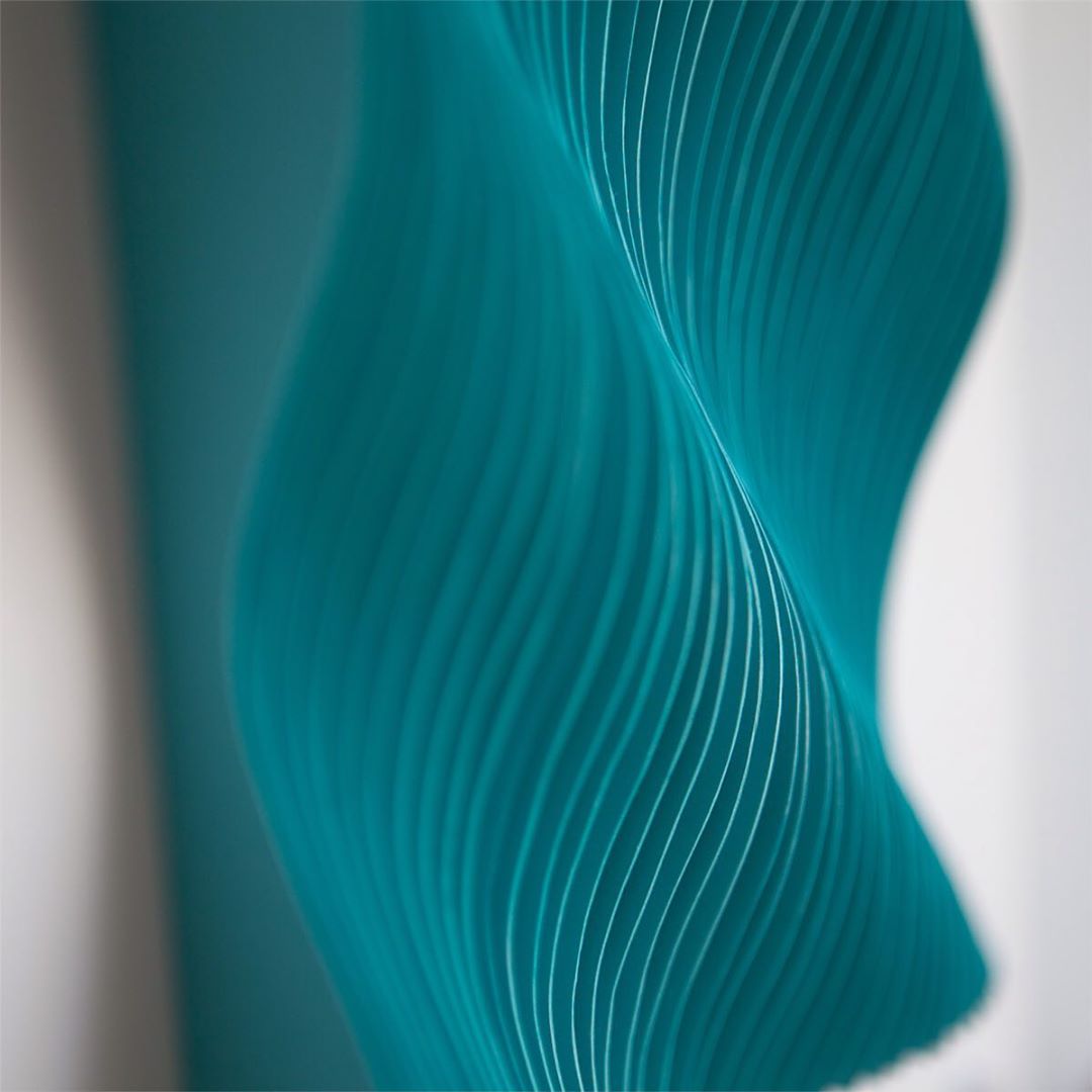 RealtPaperLtd's tweet image. "Waveform No.1” by Paul Spencer featuring hand cut
@colorplanpapers Turquoise. 
#Colorplan 
#ColorplanTurquoise