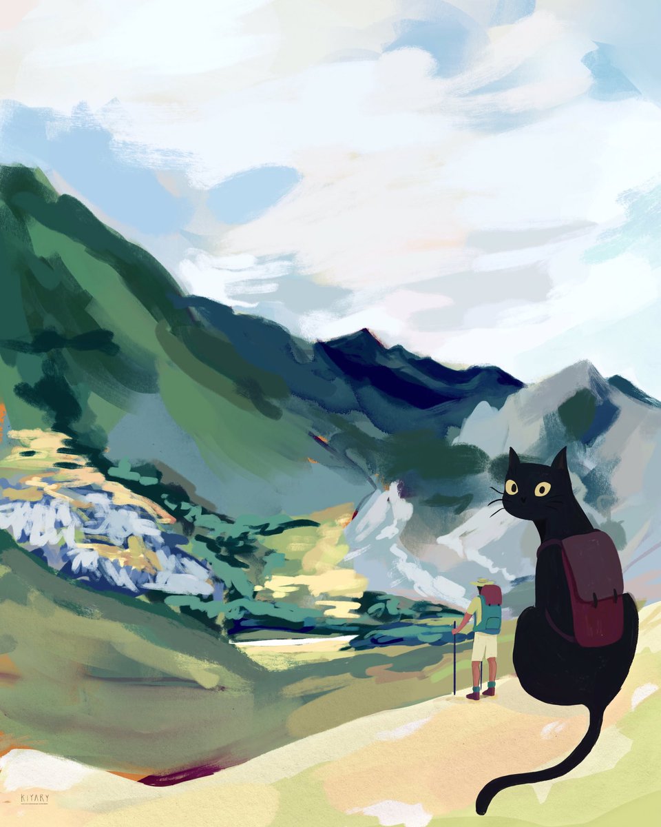 kiyary's tweet photo. Hello Hola #VisibleWomen !
I’m a mestiza editorial Illustrator living in Spain🇪🇸 love to tell stories. I also enjoy #pleinair and I’m nuts for cats 🐾 all the landscapes were painted on location :) I work with #gouache and #digitalart 
➟➠ https://t.co/j35JyYQ4d3 
Ki@kiyary.com https://t.co/ScGpmjsf8h