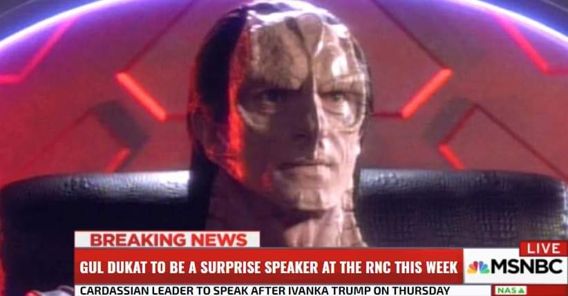 woodmally1979's tweet photo. Surprise speaker at the RNC. https://t.co/WJCck1nCC4