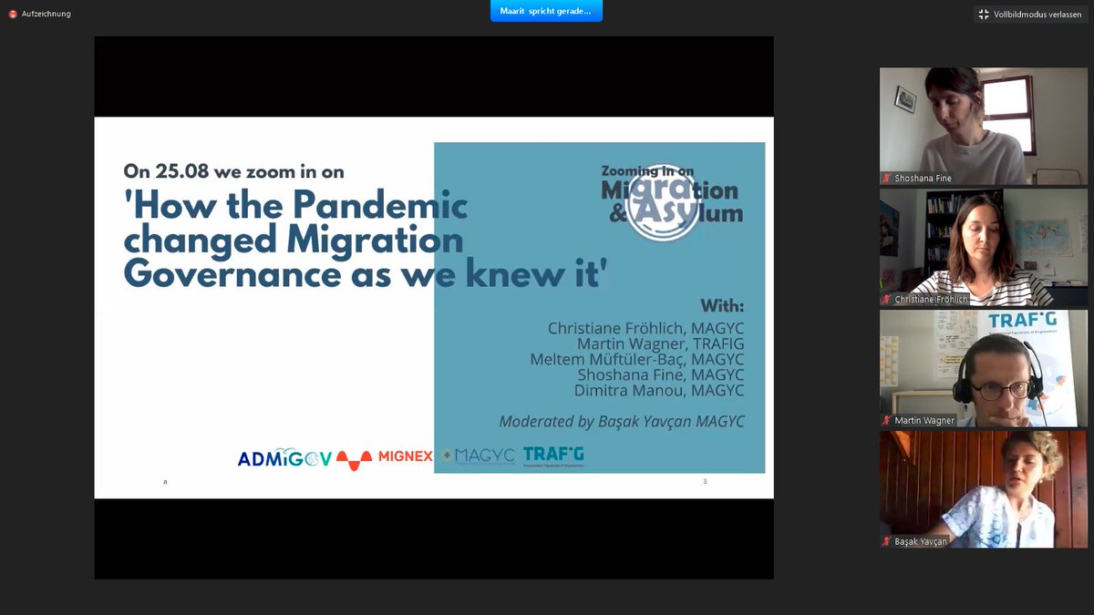 @BasakYavcan @MAGYC_H2020 is kicking off today's Session on the impacts of the #Covid19 #pandemic on #migration #governance right now.
To join and register in the Webinar Series 'zooming in on Migration and Asylum' go to
trafig.eu/events/zooming…