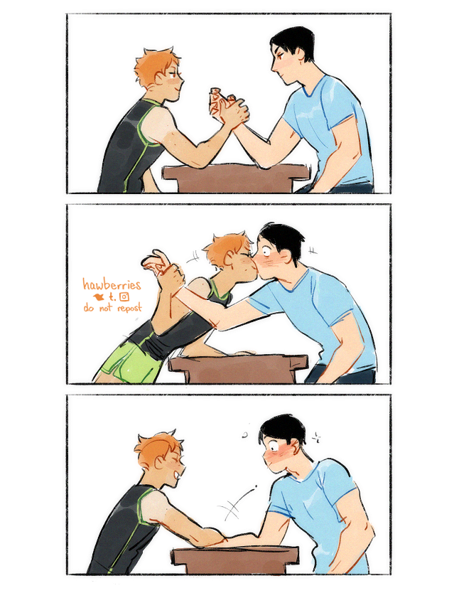 [HQ!!] in fact, i think i could even beat you in arm-wrestling now! 