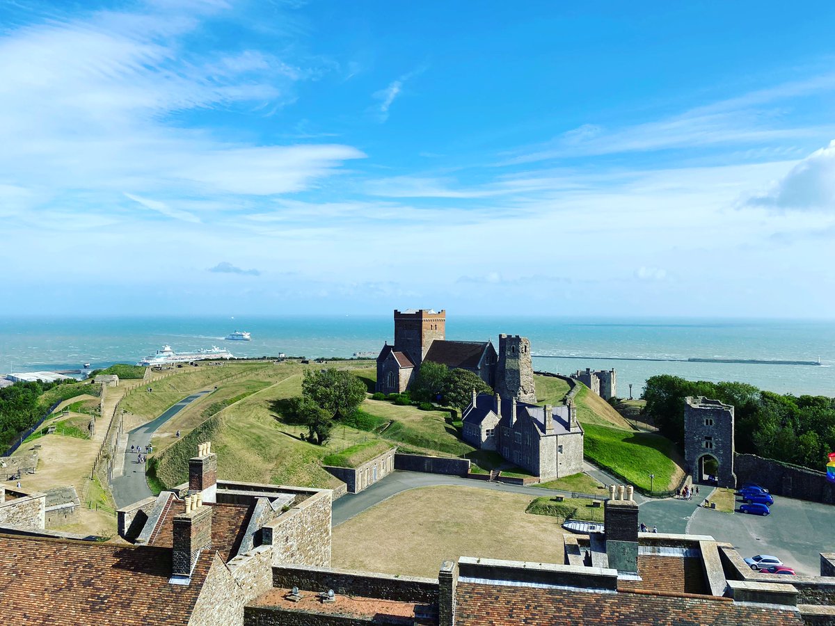 Dover Castle has quite a view from the Great Tower. #staycation  #uktour  #britishtour  #ukstaycation  #summer  #britishsummer  #uksummer  #kent   #beach  #britishseaside  #englishbeach  #englishseaside  #england #