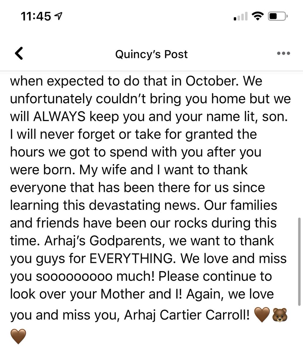 qwiththekicks's tweet image. Update on our son, Arhaj. We love and miss you so much, buddy! Please continue to look over your Mother and I and protect us. Again, I love you my boy! 🤎🐻🤎
