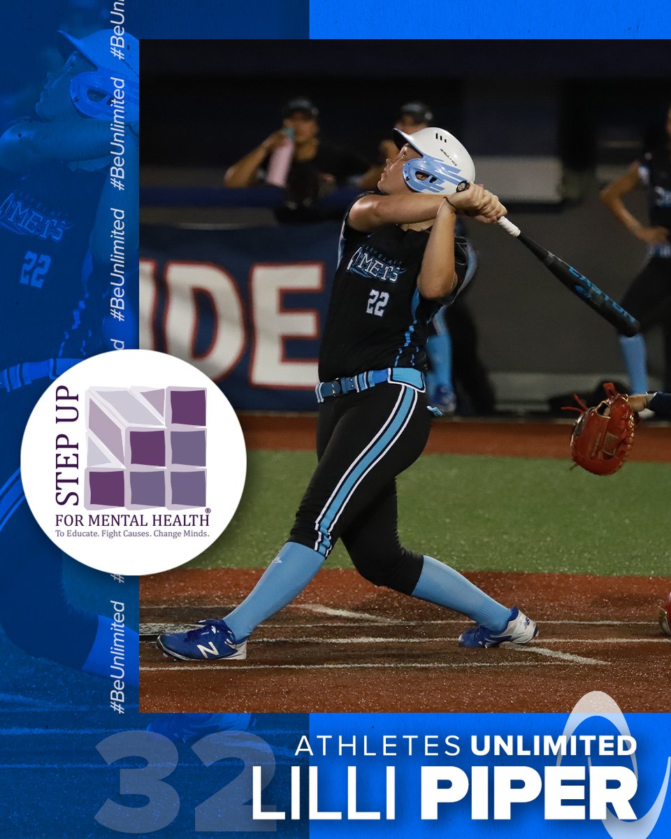 stepupformh's tweet photo. Help us cheer on @piperswiper as she plays for Step Up For Mental Health®️ this softball season! First game kicks off Aug 29 on ESPN 2.

#BeUnlimited #StepUpLilliPiper #StepUpForMentalHealth https://t.co/FZ0q8M0mBP