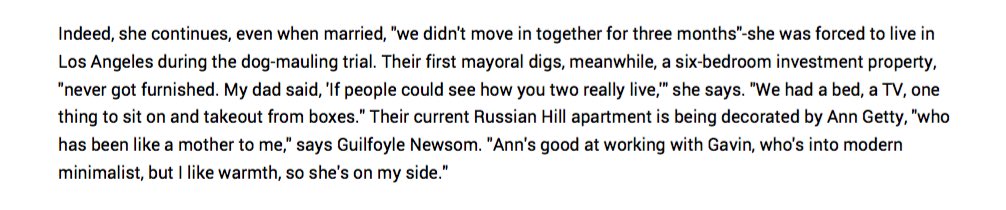 Ann Getty was also decorating their Russian Hill apartment for them.