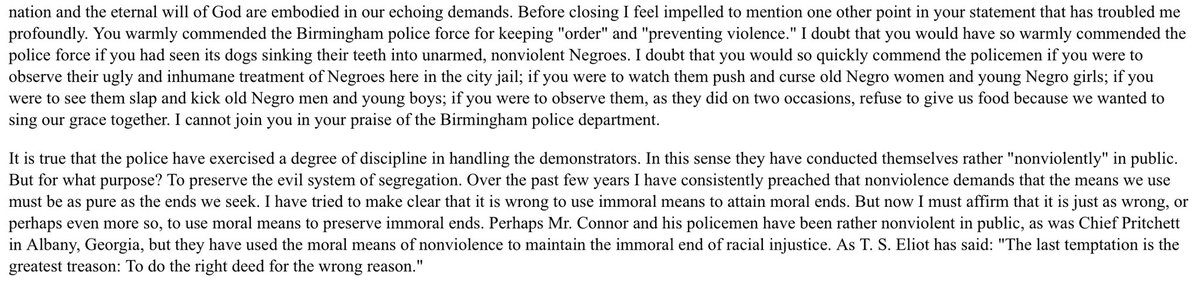 Can Texas students read MLK’s “Letter from a Birmingham Jail”?  Is that, too, off limits for being too mean about police? Or perhaps that’s safe as long as we assure the kids it has no relevance today.