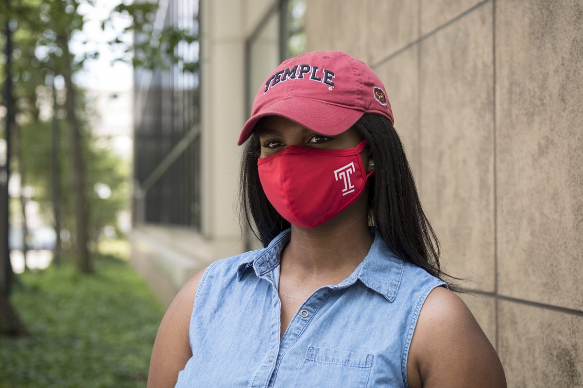 Owls, pick up a TU-branded face mask* on campus by showing your Owl Card at:

- Charles Library Security Desk
- 1101 W. Montgomery Ave, Bell Building
- Howard Gittis Info Desk
or 
- TECH Center Security Desk 

#MaskUpTU 🍒

*while supplies last