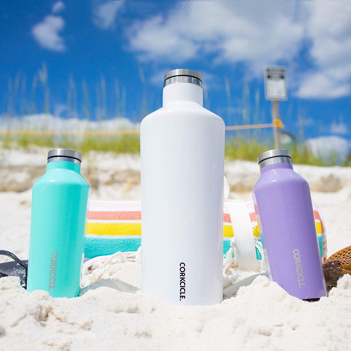 Reusable water bottles!  An obvious one but super important. 80% of plastic water bottles end up in landfills and reusable ones are so much cuter 