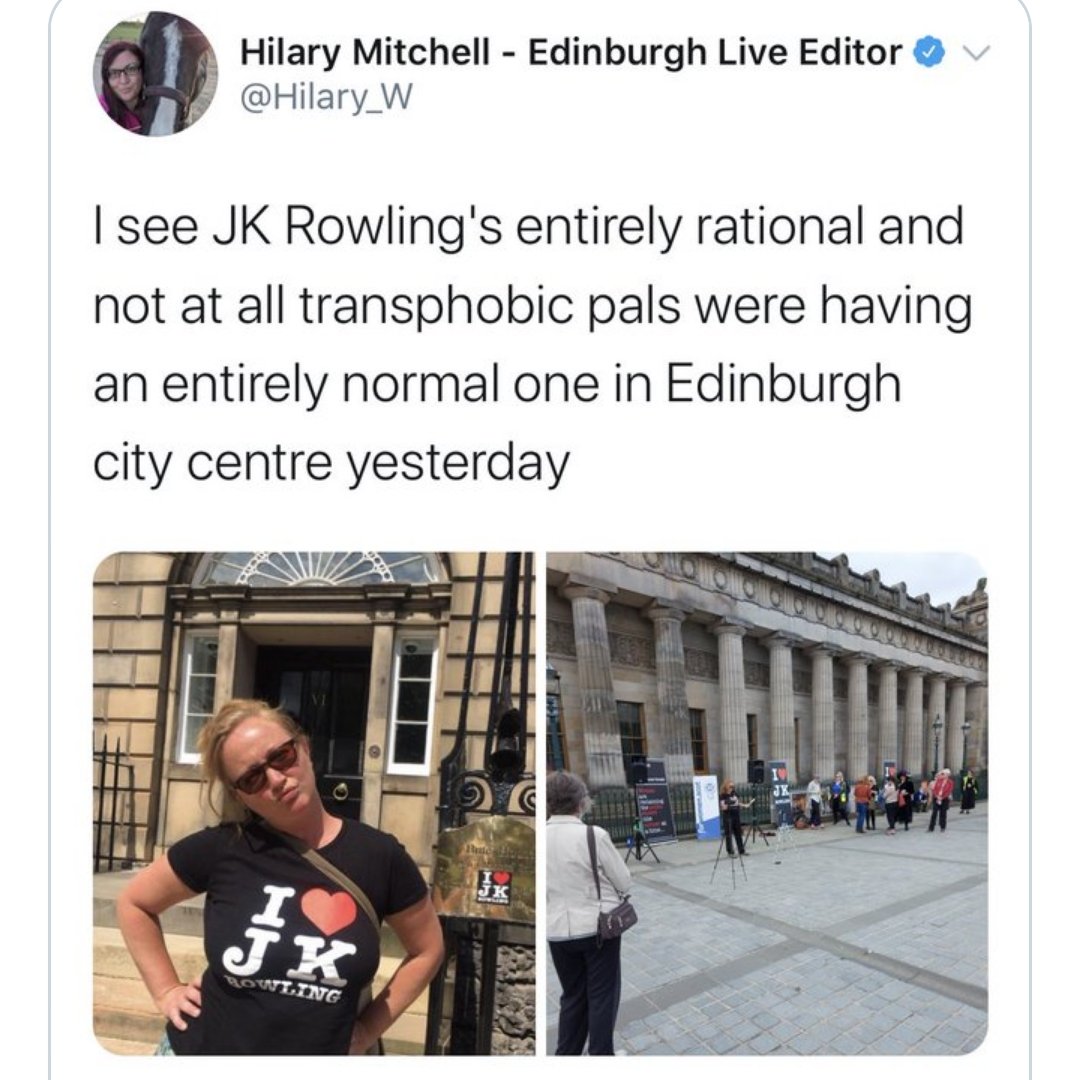 FWS was blissfully unaware of the existence of Hilary until she burst gloriously into our view with her amusing take on Suffragette costumes and her tendency to froth when women said  #ILoveJKRowling or wore T-shirts.