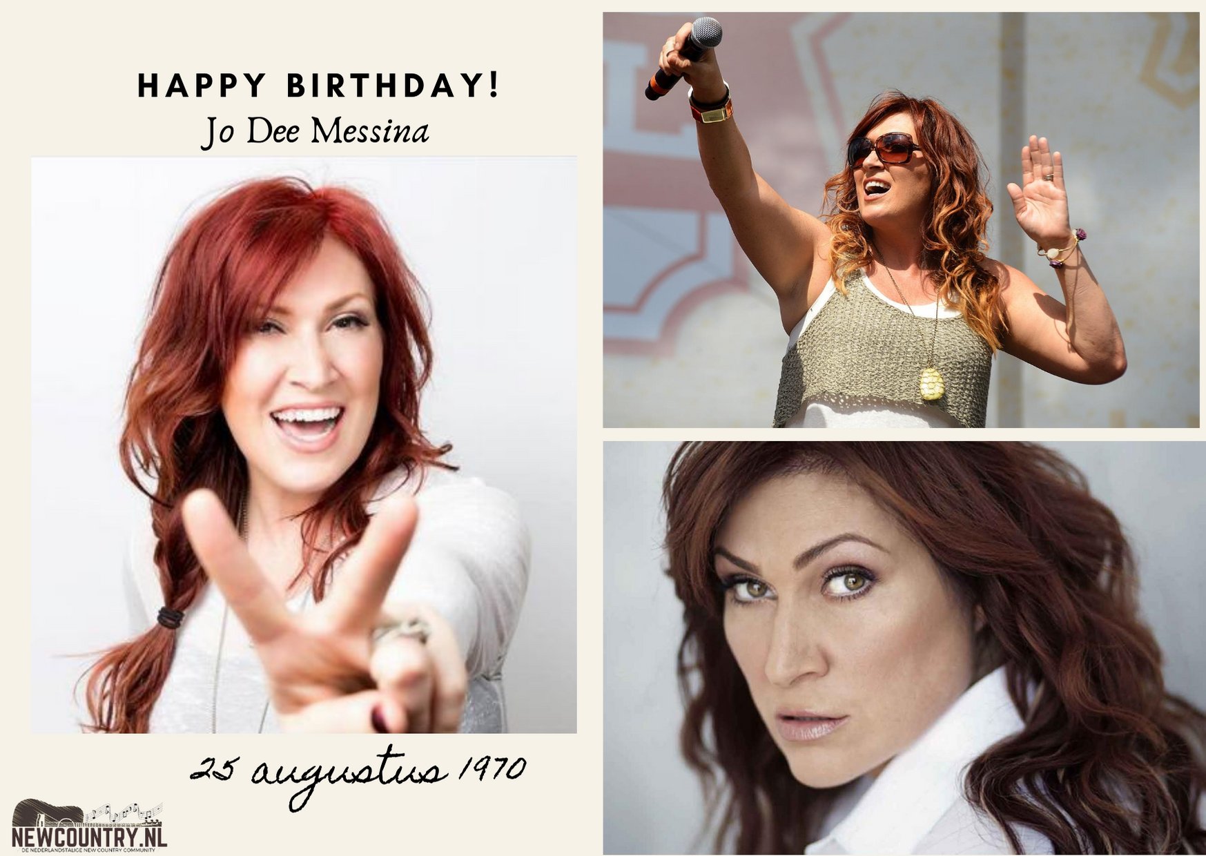 Vandaag is new country icoon Jo Dee Messina   Happy birthday! Gefeliciteerd Jo Dee!  