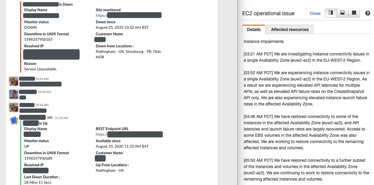 phaeria's tweet photo. Even Amazon has outages, this morning AWS EC2 in London region was down. One of our clients was affected, the system was built to be scalable so we redeploy &amp;  went live in 30 minutes. Instead of 2 hours of potential downtime.

#highScalability #devOps #digitalTransformation https://t.co/LuvOMFb6G9
