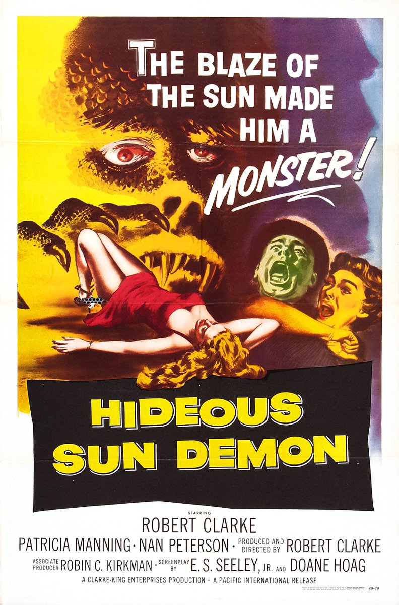 66. THE HIDEOUS SUN DEMON (1958)Si a estas alturas no sois capaces de superar un mutante que parece una iguana con psoriasis, tampoco seréis capaces de disfrutar de este desvergonzado slasher con una criatura de vampirismo diurno. Lo que, viendo el maquillaje, fue un error.