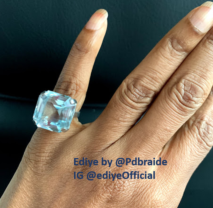 MyEdiye's tweet photo. Like a #tesseract
Massive natural ice blue step cut  topaz.

Guess whose wearing this?

Ediye by @pdbraide jewelry https://t.co/oyJtWXw1ZW