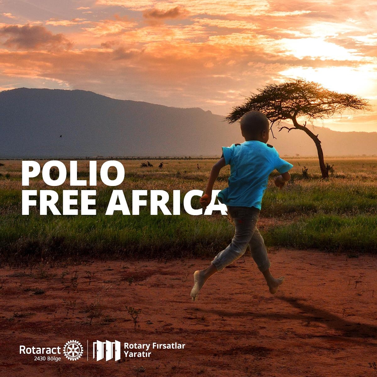 1996 yılında, Afrikalı lider Nelson Mandela, Çocuk felcinden arınmış bir Afrika için Uluslararası Rotary'nin desteğiyle Polio Out of Africa kampanyasını başlattı. 25 Ağustos 2020'de, vaka olmayan dört yılın ardından, Afrika kıtasının poliovirüs içermediği onaylandı.
