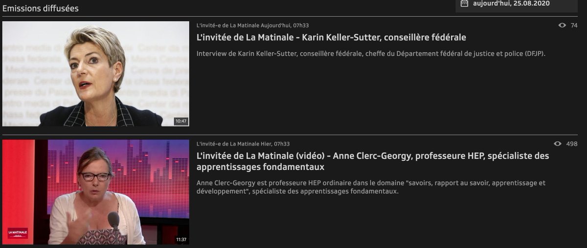 DeSimoneSoraya1's tweet photo. "L'invitée de La Matinale (vidéo) - Anne Clerc-Georgy, professeure HEP, spécialiste des apprentissages fondamentaux" https://t.co/OXlYeNYEYT via @RadioTeleSuisse 

La Matinale invite de grandes dames 😀👍🏼 https://t.co/qSAvGP0mP8