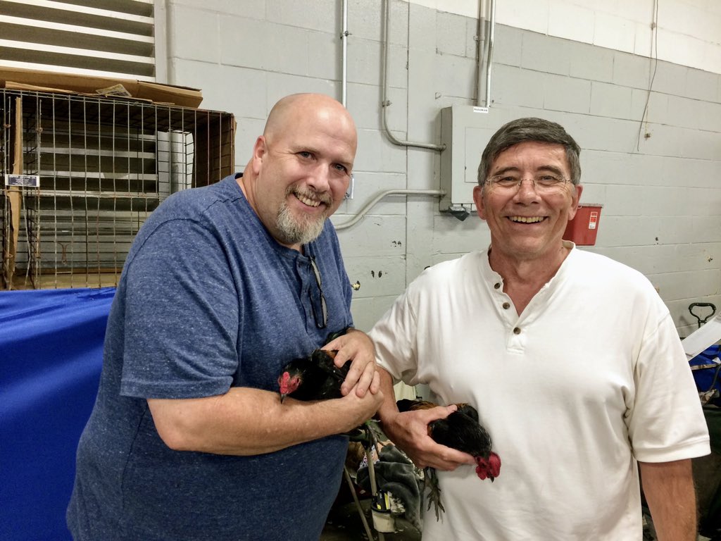 This is Todd and Tom. Brothers-in-law whose roosters always enter the rooster crowing contest (and often win). The prize is $5 and a bag of chicken feed. I didn’t plan to share audio in this thread but I CAN’T HELP THIS.  https://soundcloud.com/wfplnews/the-fastest-15-minutes-at-the-kentucky-state-fair