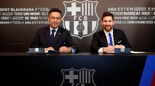 Acuerdo de rescisión del contrato de mutuo acuerdo con el jugador Leo Messi.

👋 ¡Buena suerte! 
💙❤️ #HastaSiempreLeo