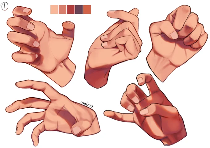 Hands studies I did with my friends.
I only managed to colour the first page. Got lazy to colour the rest lmao please pardon my laziness ??.

1) 5 hands in freestyle poses
2) 5 hands holding an item
3) 5 hands gestures 