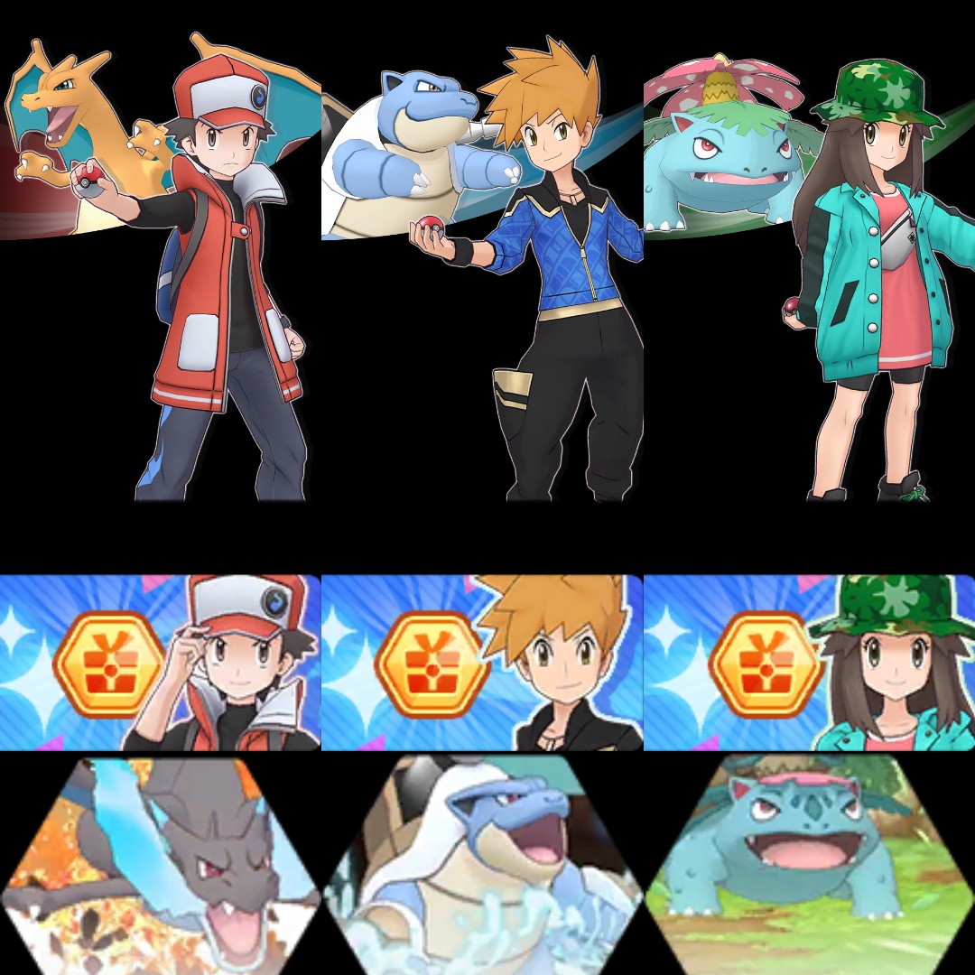 Rojo Azul Hoja Pokémon Masters