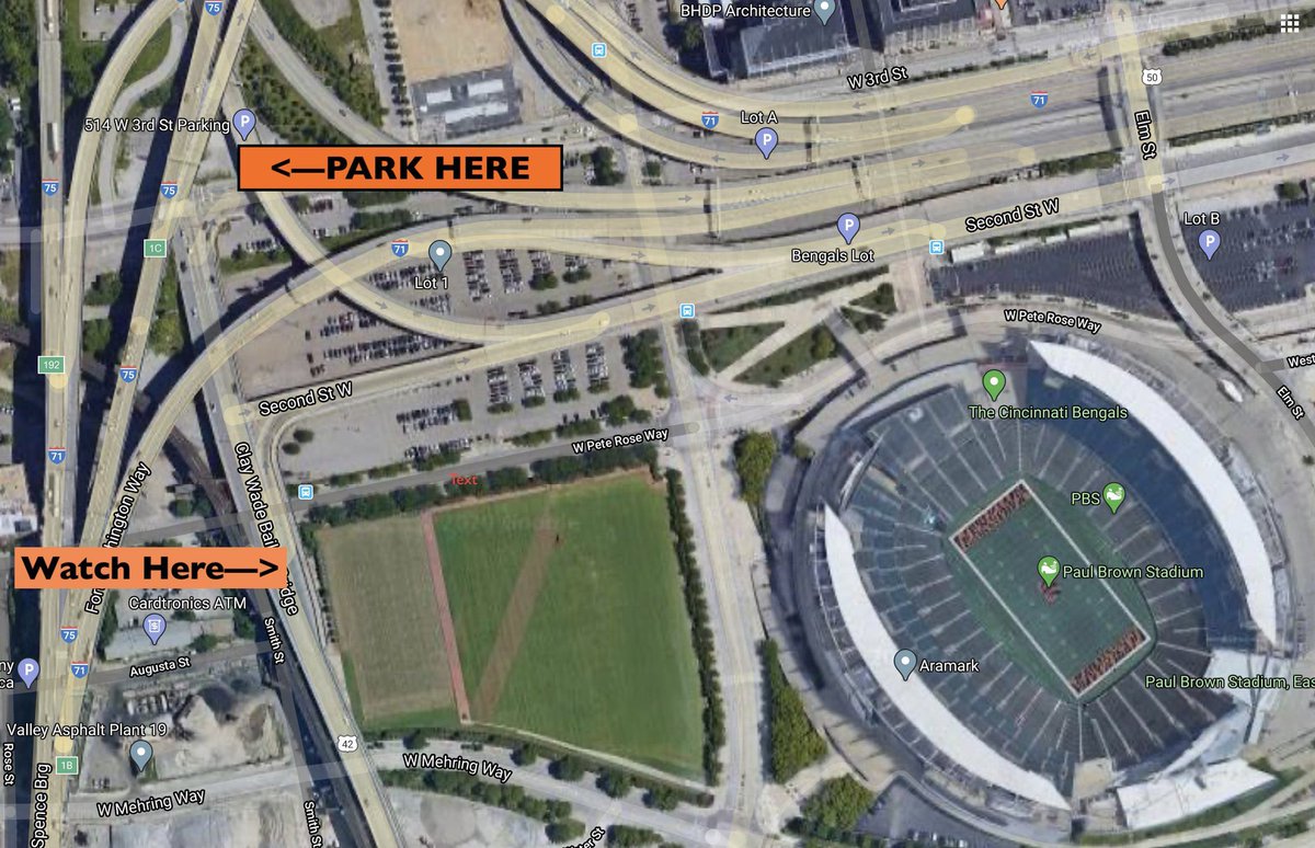 bengaljims_BTR's tweet photo. Looks like a BIG crowd heading to watch practice Friday from Bridge. Afternoon practice I think ...be there at 2:30 ish to be safe on start time. Doing lunch before, then grabbing a few beers after...WHO’S IN?!? just have to monitor if they will be inside or out. #bengals https://t.co/ukPcX1KgAP