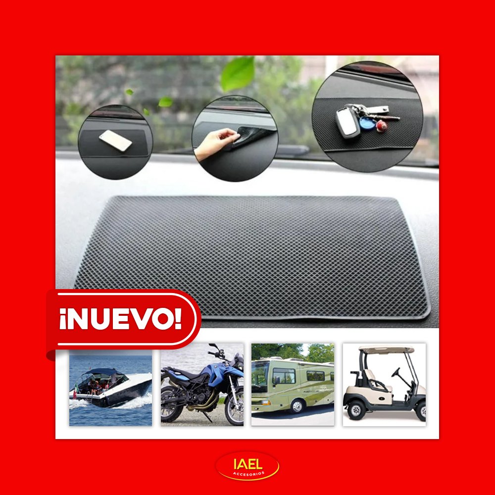 ALBOCAR_SRL's tweet photo. 😮Las novedades no paran! Hoy te traemos el #PadAntideslizante que se adhiere a la superficie y no deja que patinen más tu 📱 celu, 🕶️tus lentes, 🔑 tus llaves, etc. Es 100% lavable, resistente a la temperaturas, y lo mejor, no lleva pegamento. Ideal para autos, lanchas y motos https://t.co/gH74zi0nKa