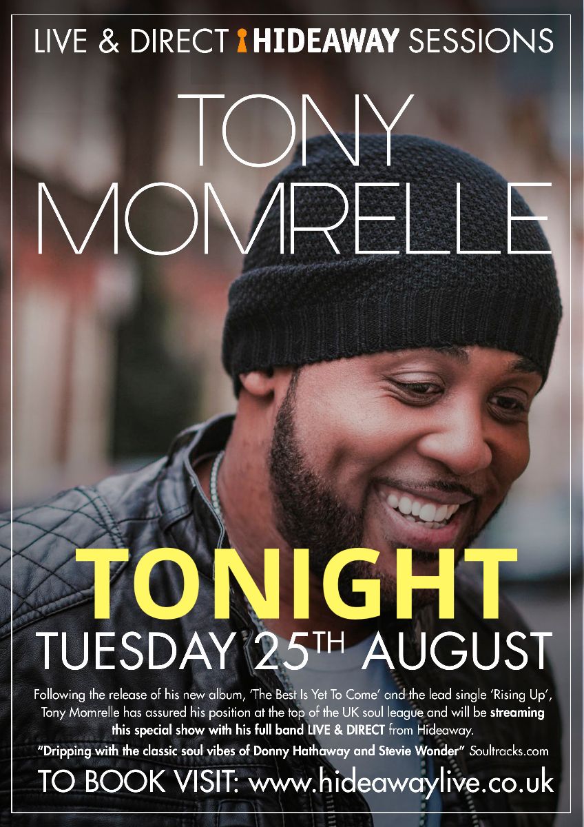 Get on the #groove with Shakatak, plus don't miss TONIGHT's #soul stream with Incognito's Tony Momrelle! Stay out of #StormFrancis, stay in with @tonymomrelle mailchi.mp/hideawaylive/s… @SHAKATAK_UK @JonNumber9mpa @Seriouslive @musicvenuetrust #jazzfunk #proms #RuleBritannia