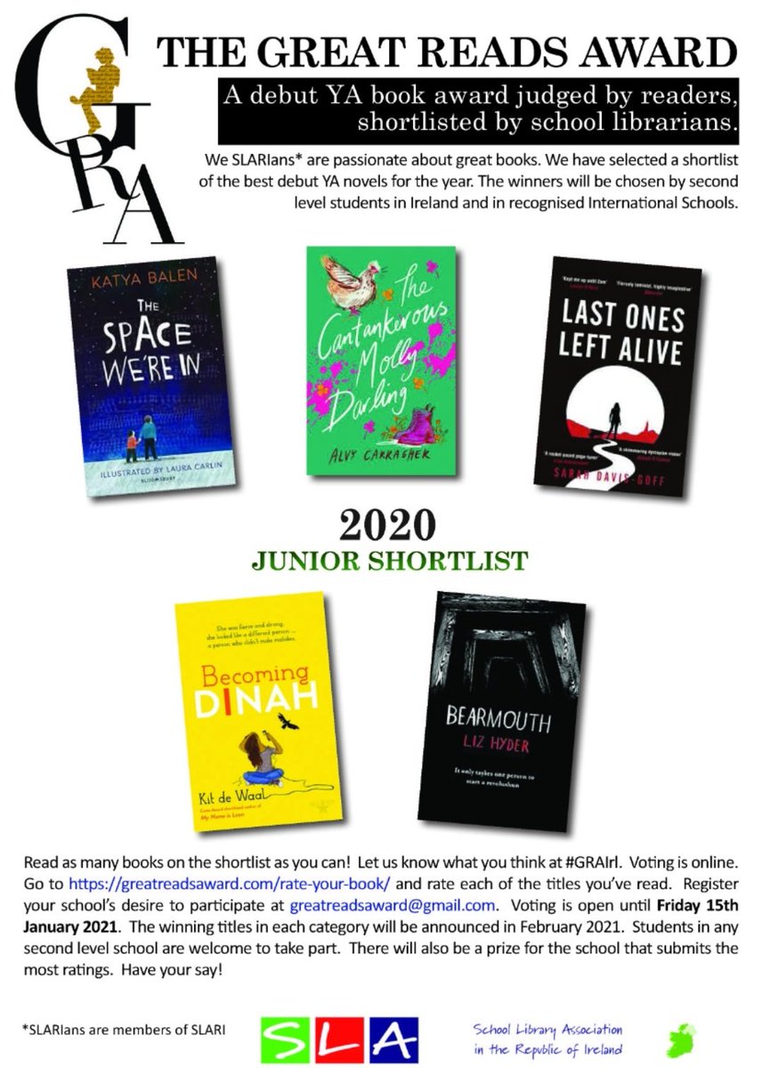 greatreadsaward's tweet photo. ๐จ๐จ๐จWithout any warning this year ๐คท๐ปโโ๏ธ here we have the Great Reads Award 2020 shortlists for both Junior and Senior categories! Get to your library, digital or otherwise and get the young people in your lives reading these @SLARI2019 approved YA books! ๐โ๐ผ๐ฅฐ
๐จ๐จ๐จ https://t.co/tLvu0F9swD