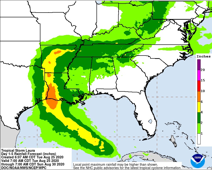 6/ Rainfall is currently forecast to range from 2"-4" in our area, with locally higher amounts possible. Distance from the storm + a fairly quick moving storm should limit flooding, but isolated heavy rain bands could still cause a few issues.