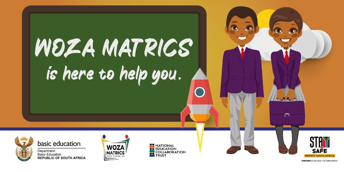 DBE_SA's tweet image. The educational content providers include Digicampus, Mindset and Monyetla Trust, the Programme for Improved Learning Outcomes (PILO), and other educationalists. 

#WozaMatrics #BackToSchoolSA