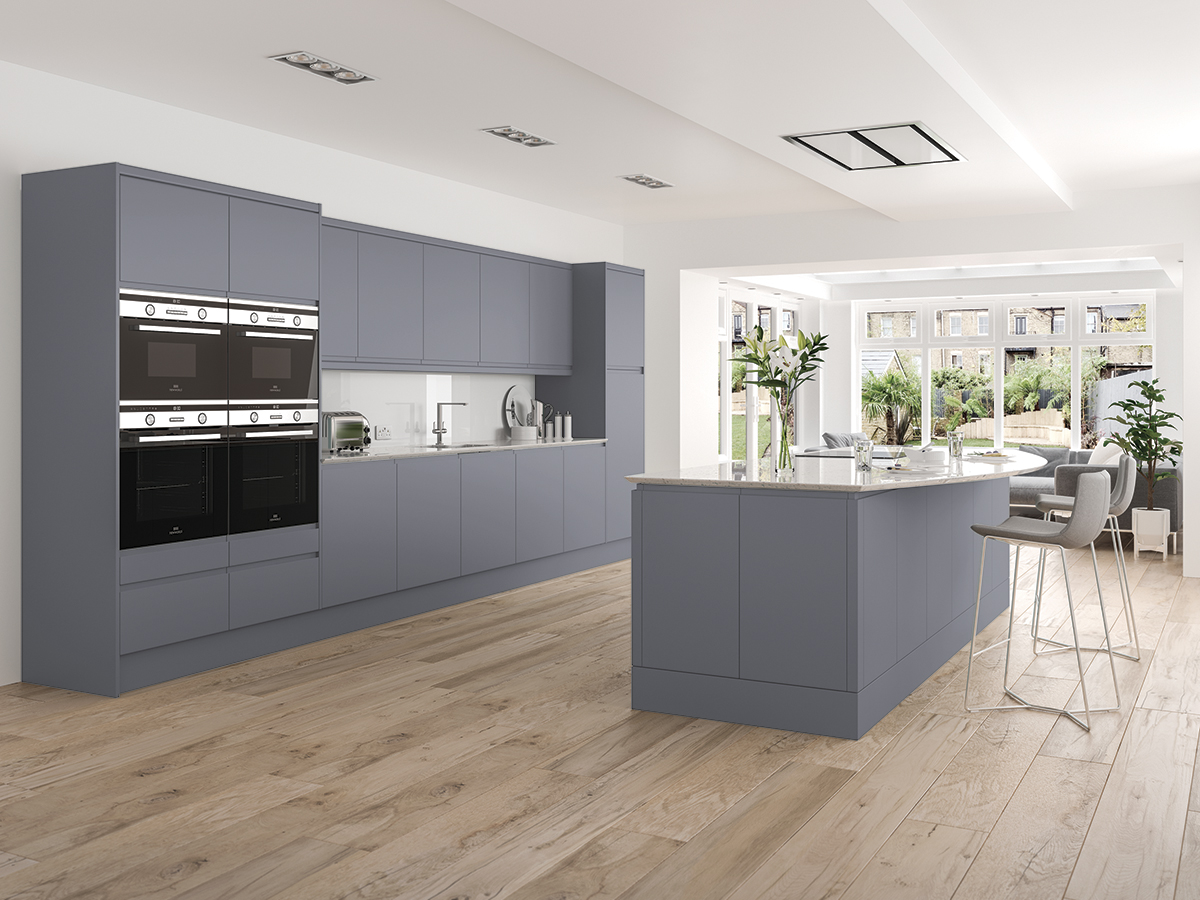 TriAngliaDesign's tweet photo. Our Integra kitchen creates sleek lines available in a range of colours #jjo #colonialkitchens #handleless https://t.co/NKL926HuM6