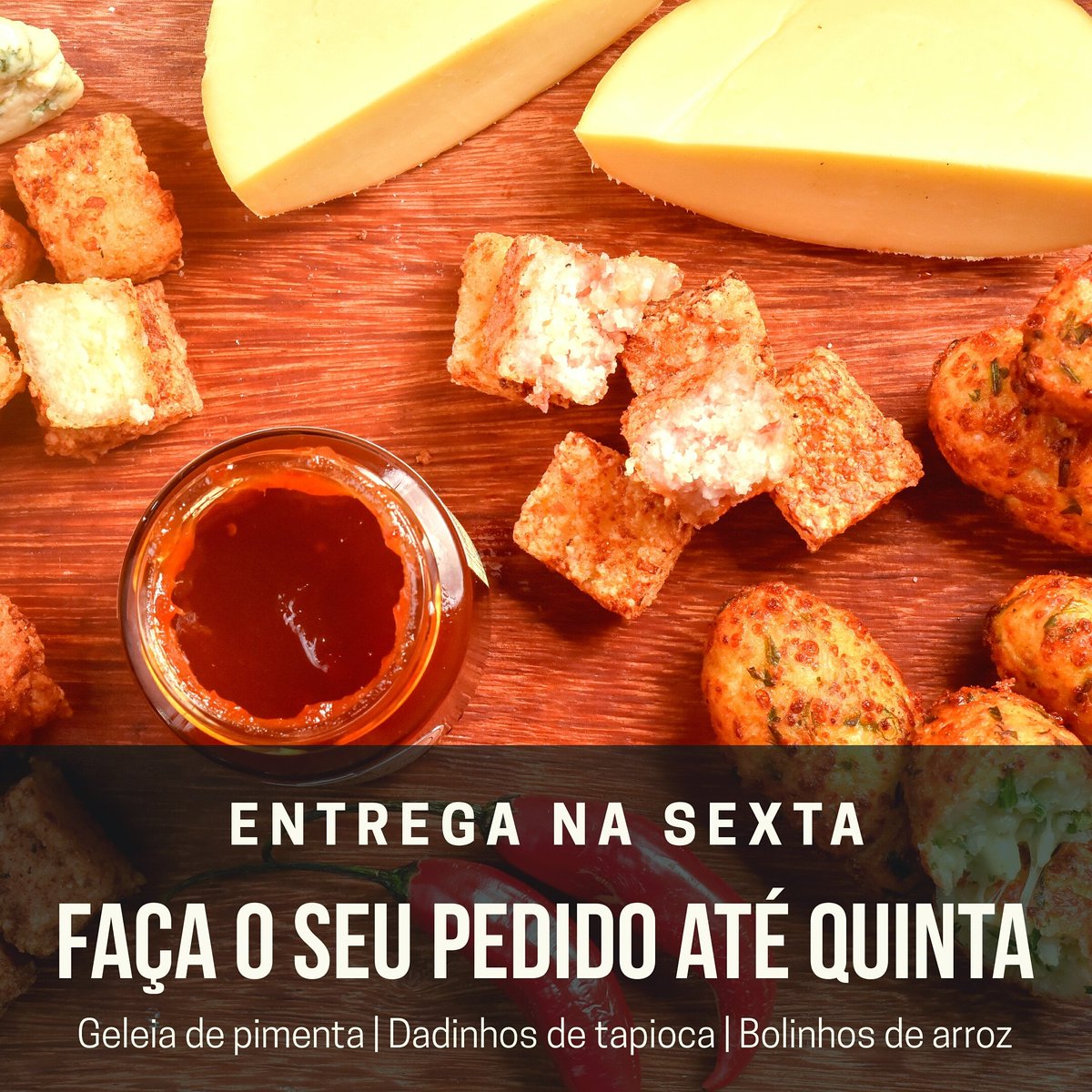 MinhaDuju's tweet photo. Entrega nesta sexta. Pedidos até 20:00 de quinta. Garanta o seu pedido!
#GeleiaDePimenta #DadinhoDeTapioca #BolinhoDeArroz #PequenaProdutora #PequenoProdutor https://t.co/bakqdeU1L3