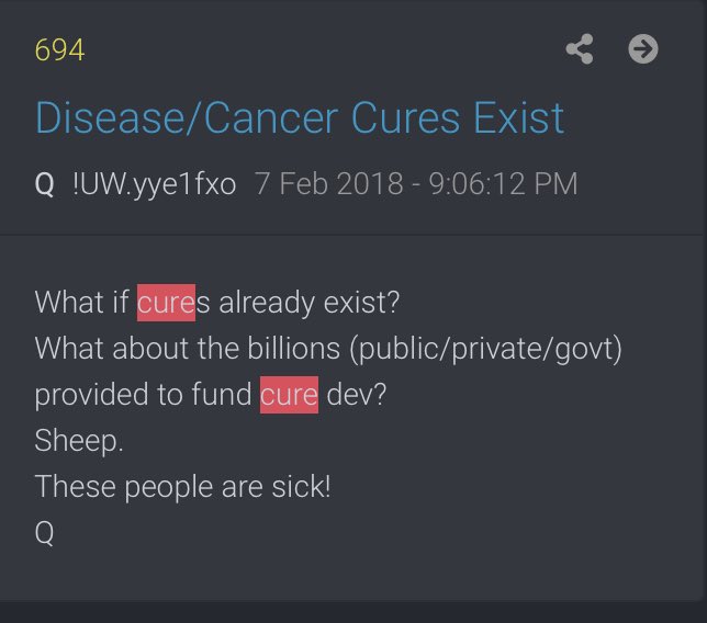 Q694-What IF cures already exists?  IRIDIUM Kills cancer?Withholding cures? @Pouissant1