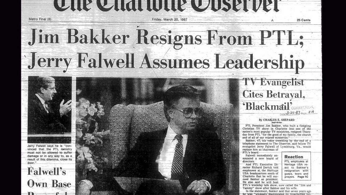 Jerry Falwell Sr. was brought in to manage the scandal and took over when Bakker was forced out. That was 1987. Jerry Falwell Jr. was 25.The younger Falwell graduated from law school that year and started working for his father's Christian college, Liberty University.