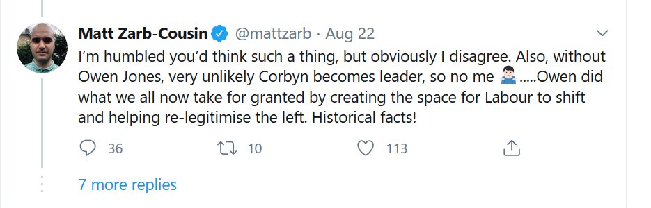 5.  @mattzarb came in for a lot of stick and ridicule when he said this (thread here:  https://twitter.com/mattzarb/status/1297166468208107521?s=20 ) but whatever your personal likes or dislikes he is right.