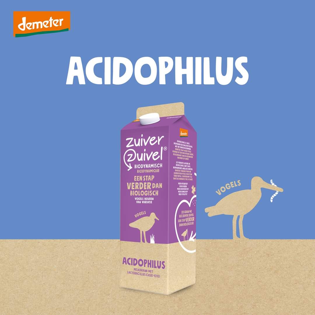 Ken je Acidophilus van Zuiver Zuivel? 
Acidophilus is een frisse aangezuurde volle melkdrank met de speciale cultures Lactobasillus acidophilus en Lactobacillus casei, L casei 431®. Vol romig en mild-zuur van smaak.
#acidophilus #biodynamisch