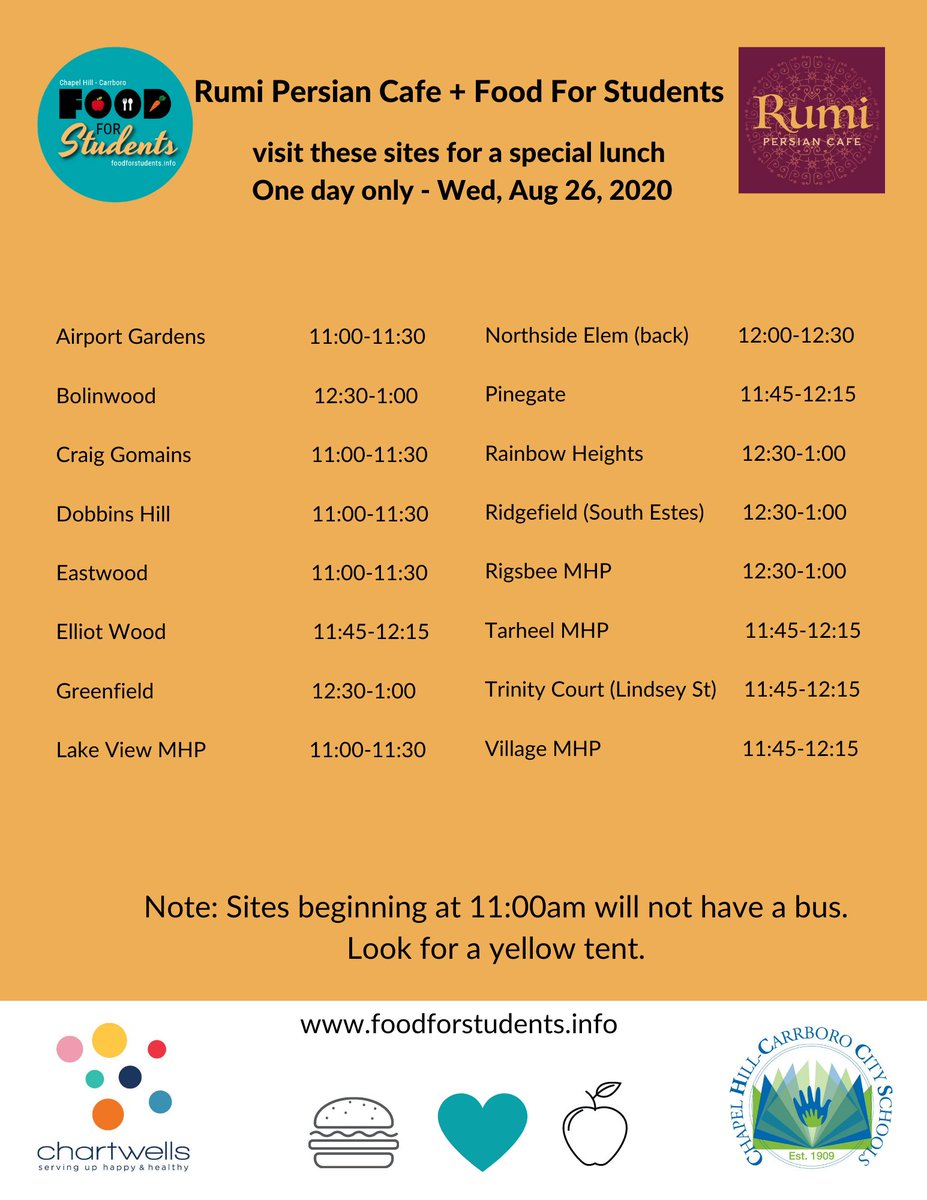 Excited for partnership w Rumi Persian Cafe in @bluedogwood - yummy pasta dish coming to <a href="/chccs/">Chapel Hill-Carrboro City Schools</a> <a href="/food4_students/">Food for Students</a> meal sites Wed! Check out where to find it!