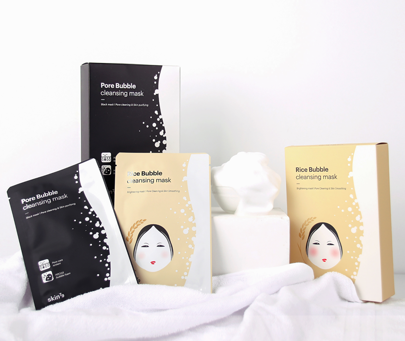 SeeMySkin's tweet photo. Die kleinen Luftblasen der 'Pore Bubble Cleansing Mask' von #SKIN79 regulieren die Talgproduktion und verfeinern #Poren mit einem Massageeffekt. 
Der zarte Schaum der 'Rice Bubble Cleansing Mask' mit Extrakten aus fermentiertem Reis 🍚 verengen die Poren. https://t.co/fb59vEeNs9 https://t.co/J8OwfqLg7e