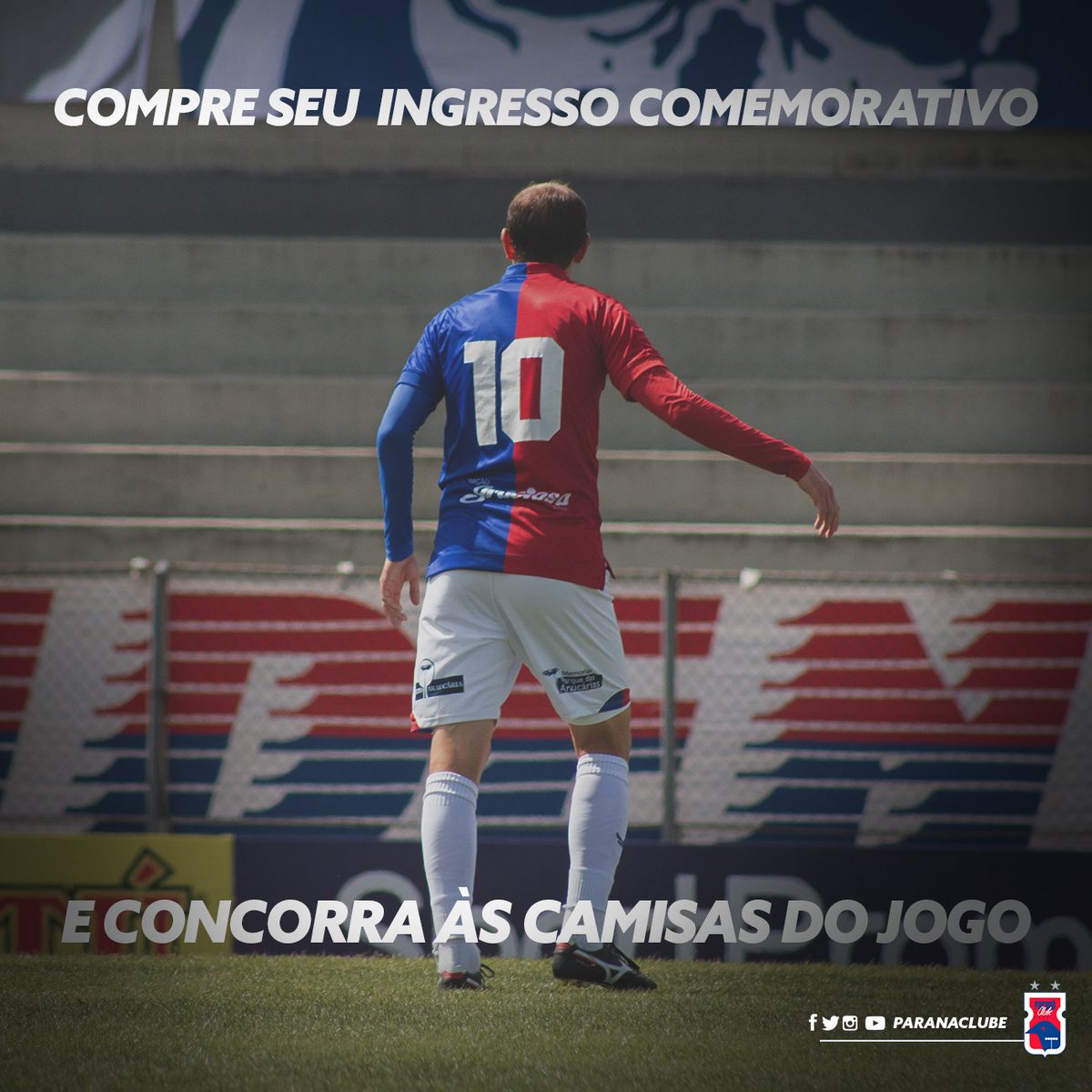 Amanhã é dia de <a href="/copadobrasil/">Eduardo</a>, de estrear nosso novo manto e, mesmo de longe, você vai jogar junto! 👊🏼

Compre seu "ingresso comemorativo" (R$ 10) e concorra às camisas que serão usadas contra o Botafogo. ❤💙

🎟 Compre na Central do Sócio ou pelo site goo.gl/2ZY8cx