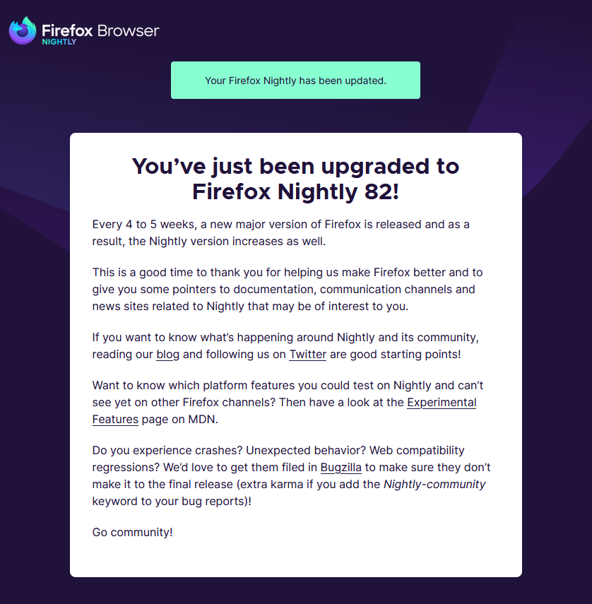 alex_mayorga's tweet photo. So you think your #shiny #new @Firefox
80 is #cool? Well, my #shinnier #newer @FirefoxNightly
82 is #cooler! "The #Web is the #paltform." @mozilla
#newFirefox #FirefoxQuantum https://t.co/yRBB6KWEvI